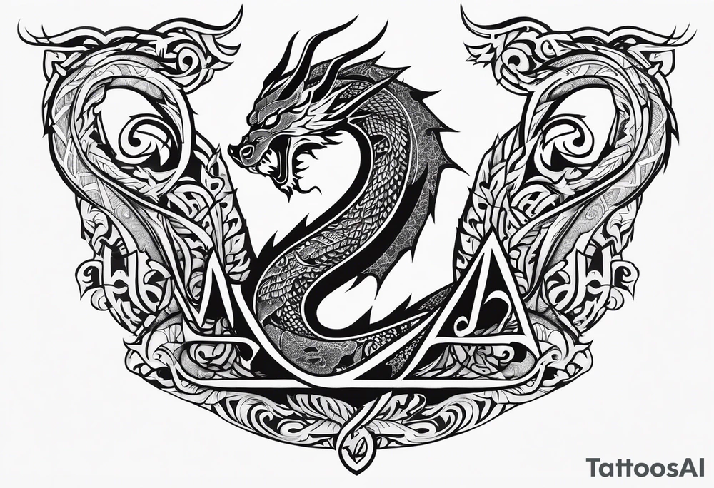 Valhalla serpent dragon tattoo idea