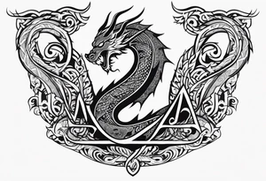 Valhalla serpent dragon tattoo idea