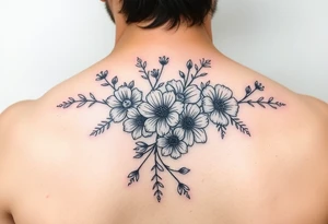 Flowers and vines tattoo idea