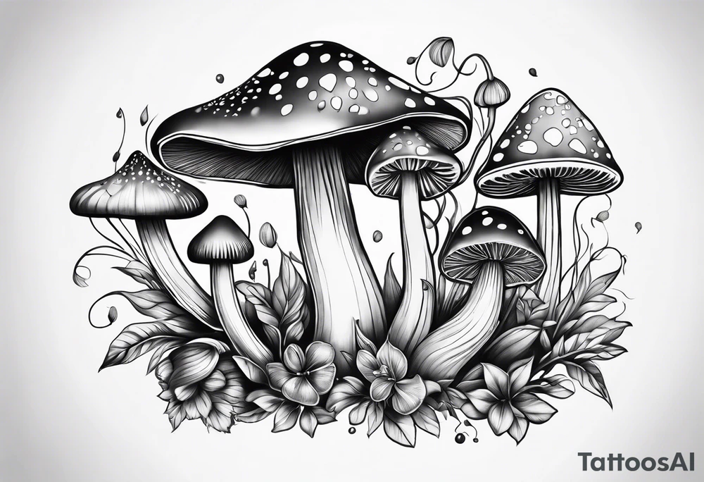 "Graceful Mushrooms" tattoo idea