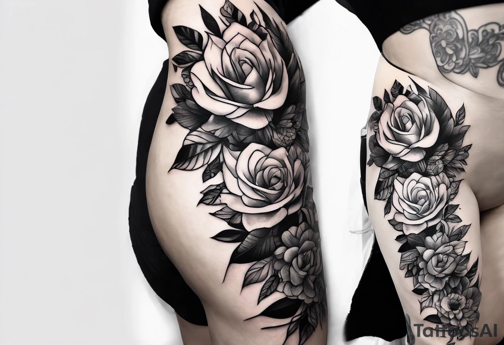 Thigh tattoo for female tattoo idea