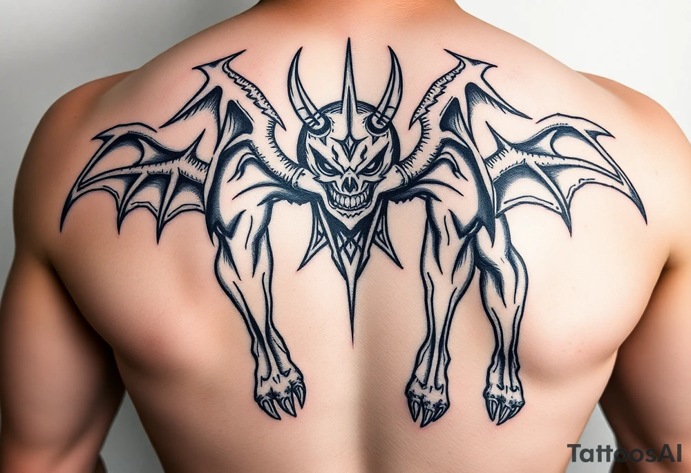 Four leg tattoo with jujutsu, Kaisen, solo leveling and demon slayer ideas tattoo idea