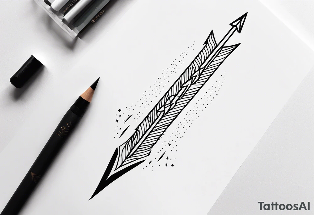 Vertical Arrow tattoo idea
