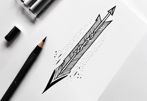 Vertical Arrow tattoo idea