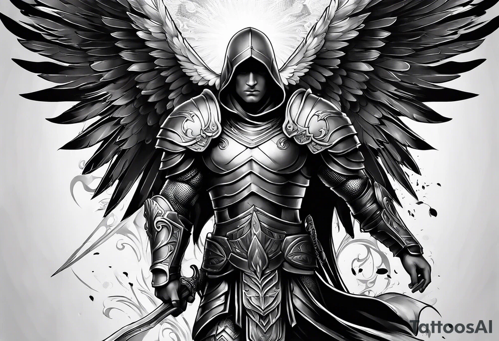 archangel warrior tattoo idea