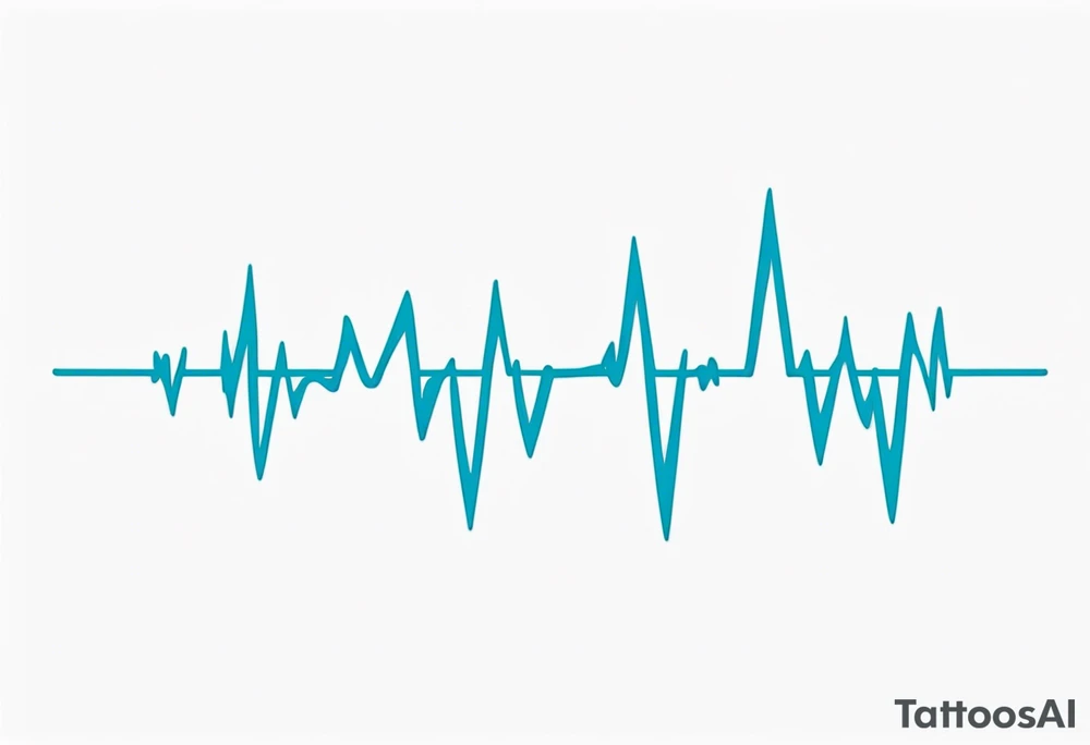 heartbeat waveform tattoo idea