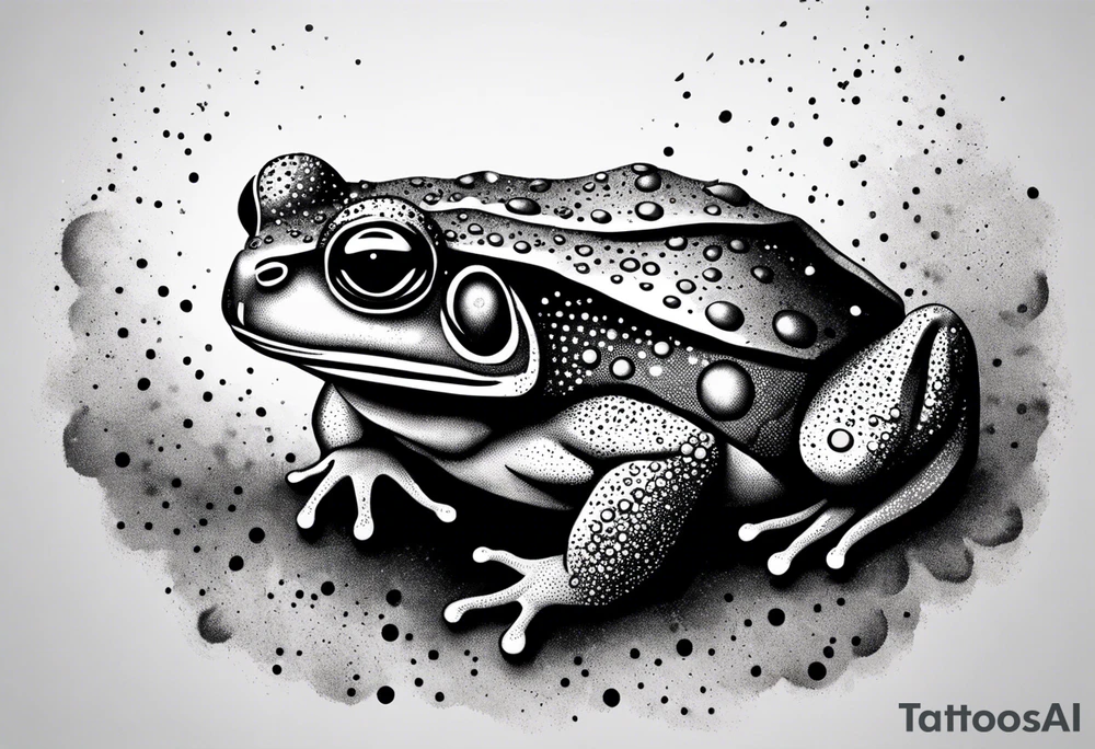 A toad in a thunderstorm tattoo idea