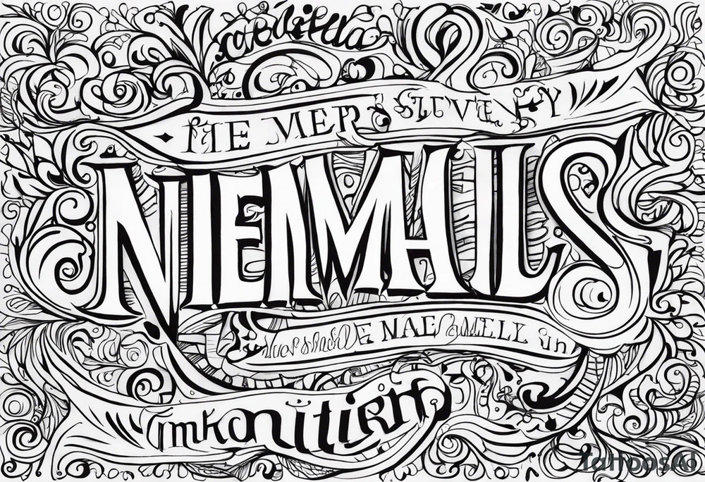niemals aufgeben in words simple tattoo idea