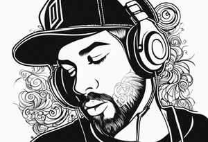 dj text tattoo idea