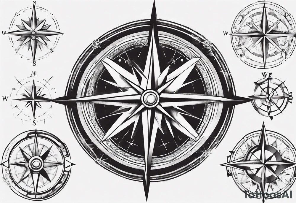 wonderlust compass tattoo idea