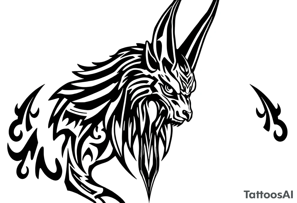 anubis the egyptian death god tattoo idea