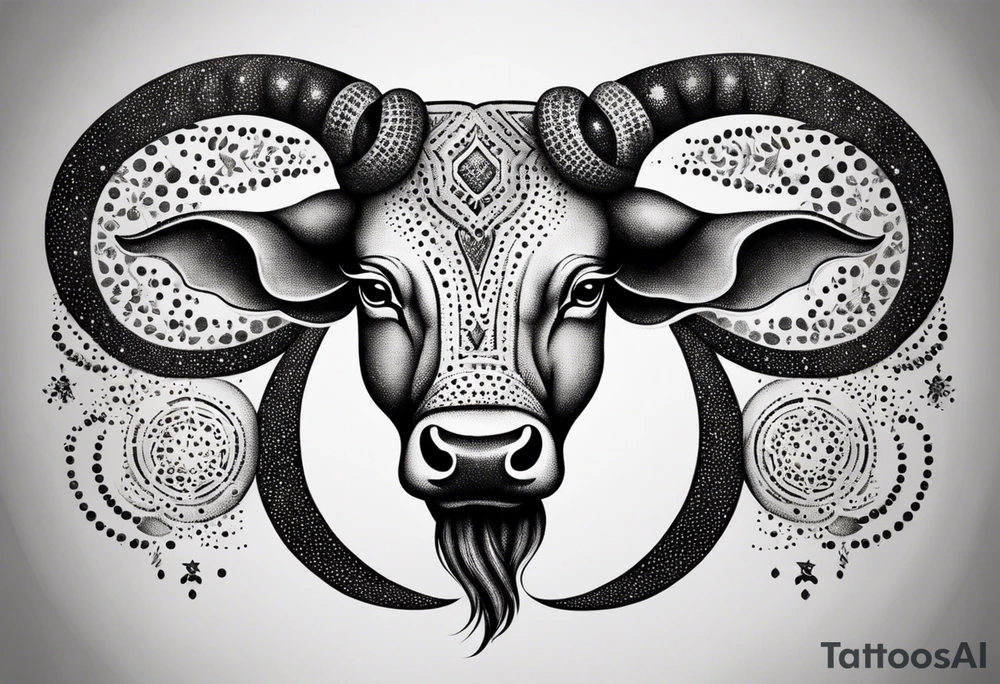 Gemini and taurus symbols intertwined tattoo idea