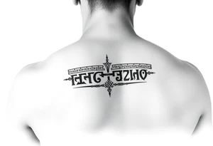 Nordic runes design left arm tattoo idea