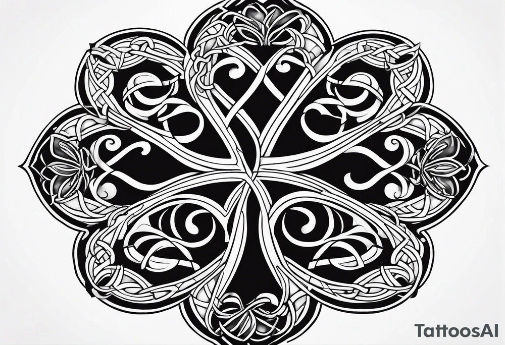 4 leaf clover celtic tattoo idea