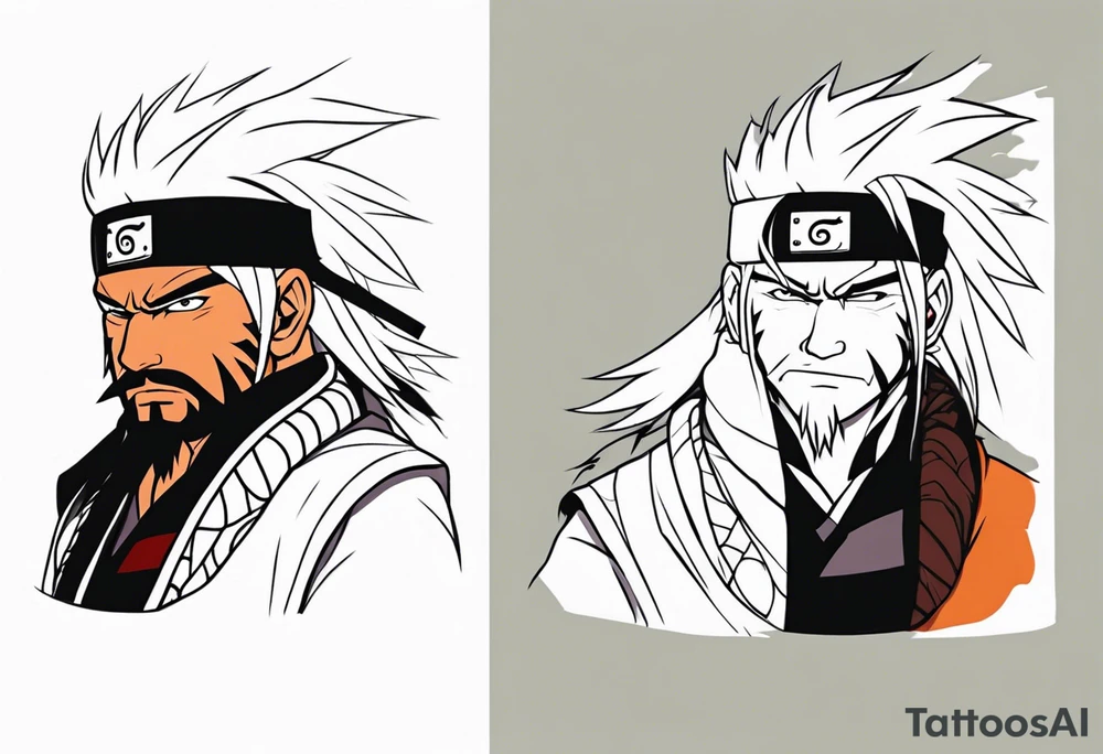 Jiraiya in Sage mode from the anime naruto tattoo idea