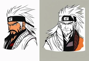 Jiraiya in Sage mode from the anime naruto tattoo idea