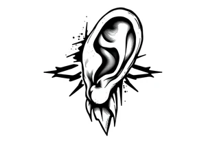 ghetto chicano idea behind the ear vertical tattoo idea