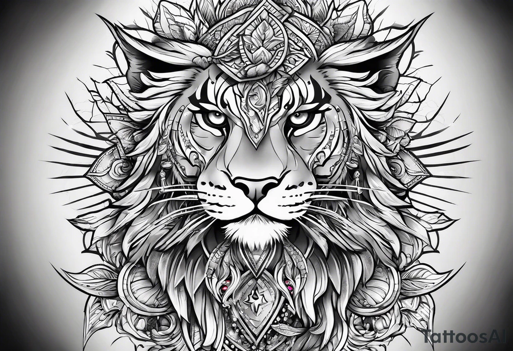 Light rays tattoo idea