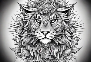 Light rays tattoo idea