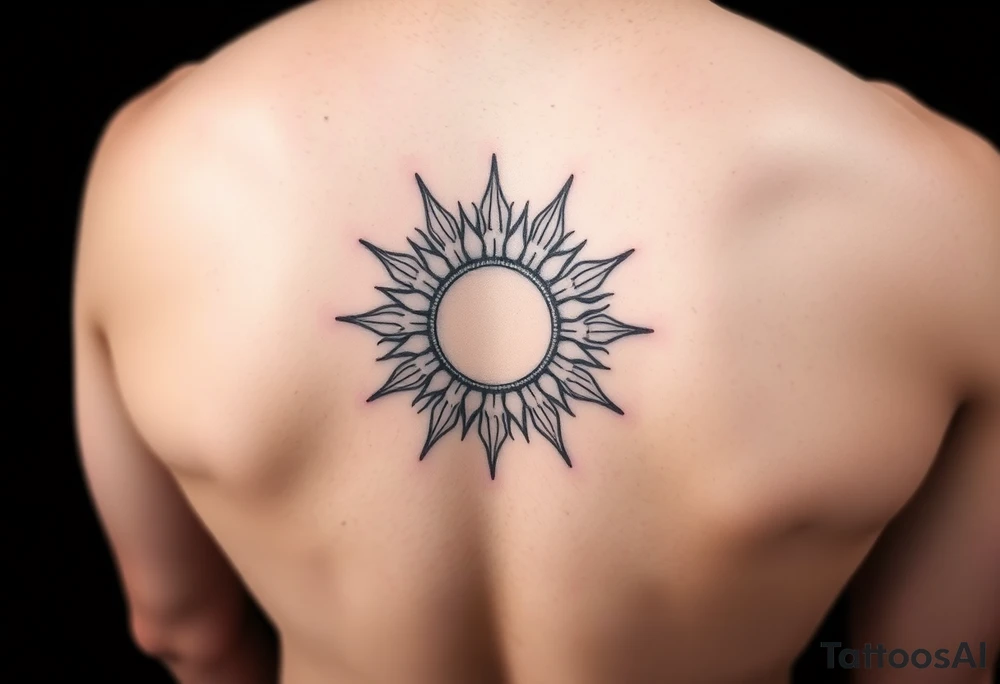 Sun on the water line simple tattoo tattoo idea
