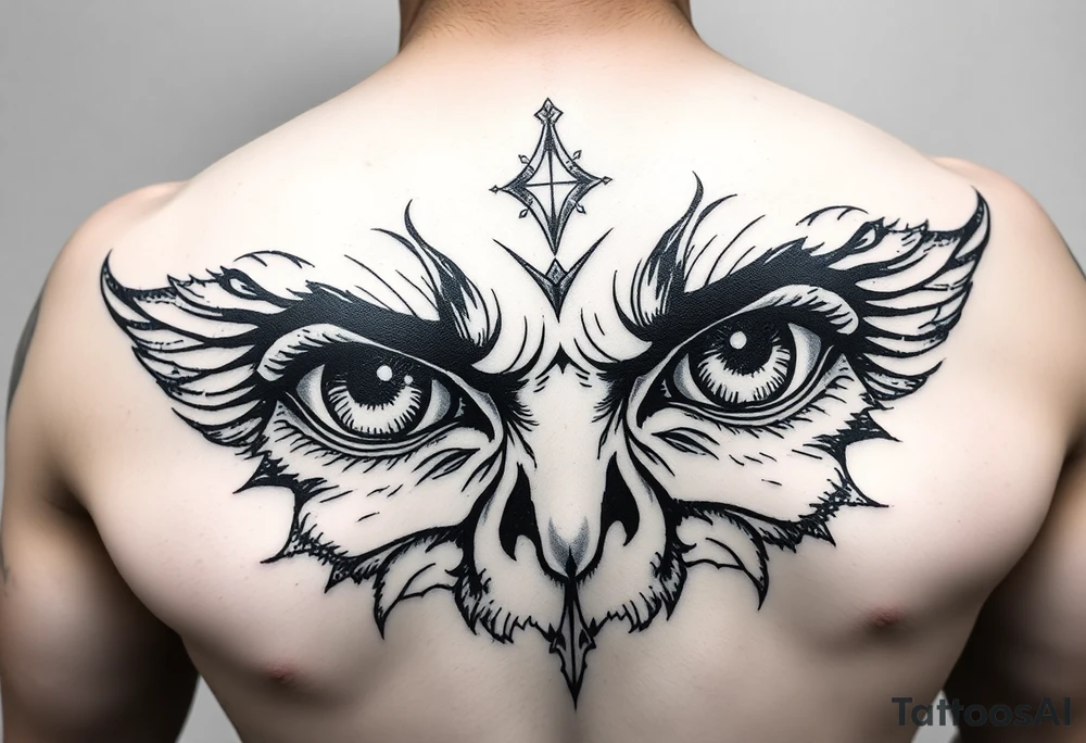 Eyes big and small on my chest for a man terrorizing with his eyes tattoo idea