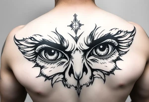 Eyes big and small on my chest for a man terrorizing with his eyes tattoo idea