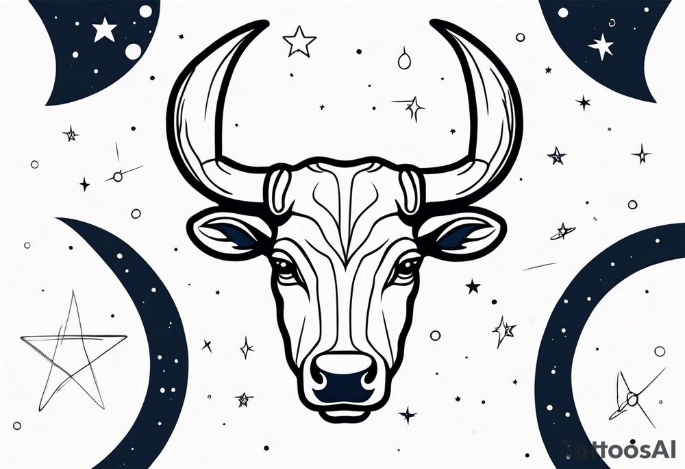 Taurus constellation stars only tattoo idea