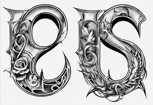 number 9 upside down and right side up connected. 9:16 aspect ratio. tattoo idea