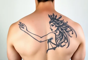 pleasure goddess on arm tattoo idea