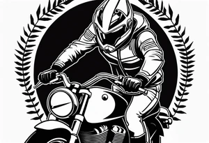 Hornet riding a motorcycle tattoo idea