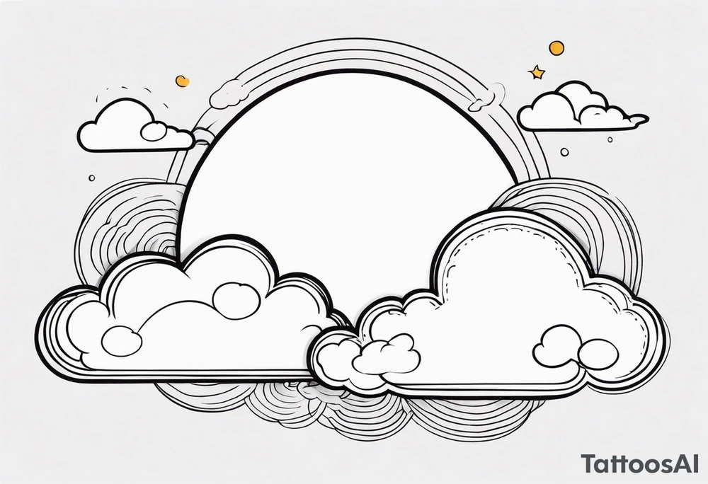 CLOUDS WITH SUN tattoo idea