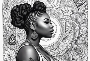 Thick black girl tattoo idea