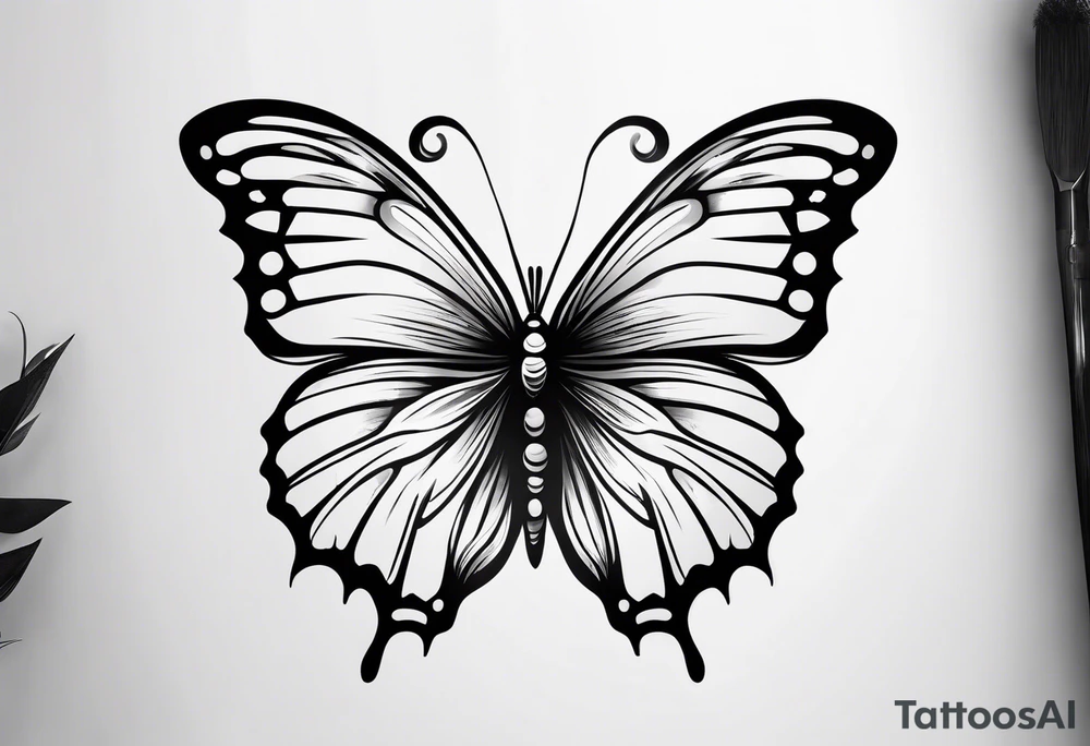 butterfly simple tattoo idea
