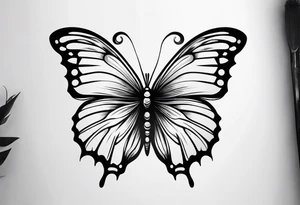 butterfly simple tattoo idea