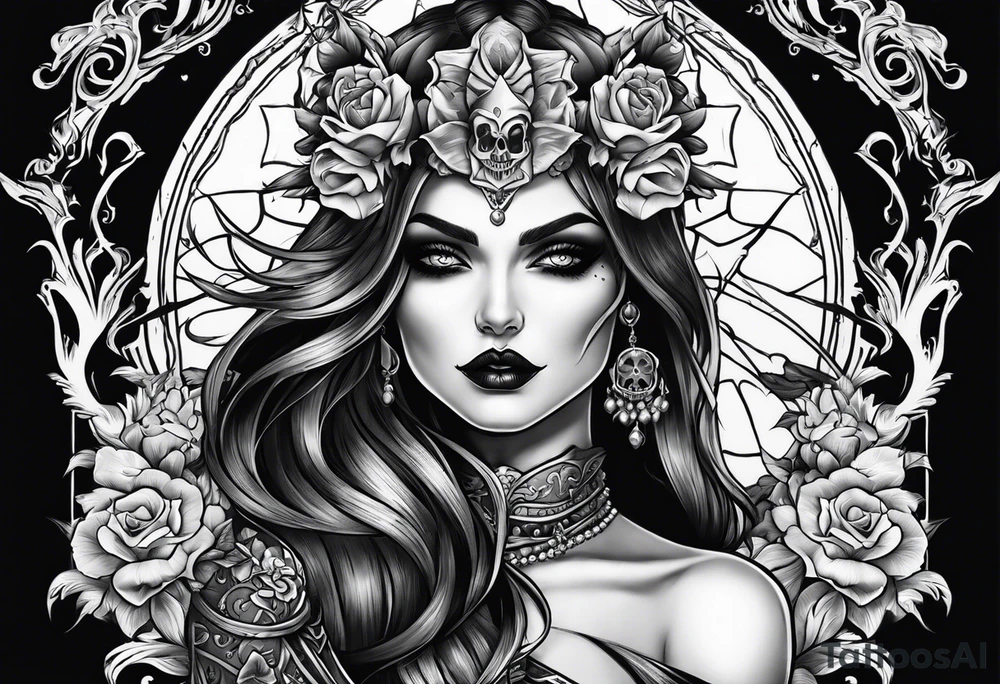 lady death grim ripper tattoo idea