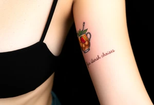 Fun island cruise cocktail with lots of garnishes and ice IN A ROCKS GLASS tattoo idea