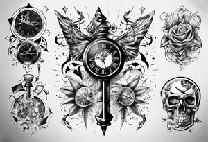 Time puzzle tattoo idea