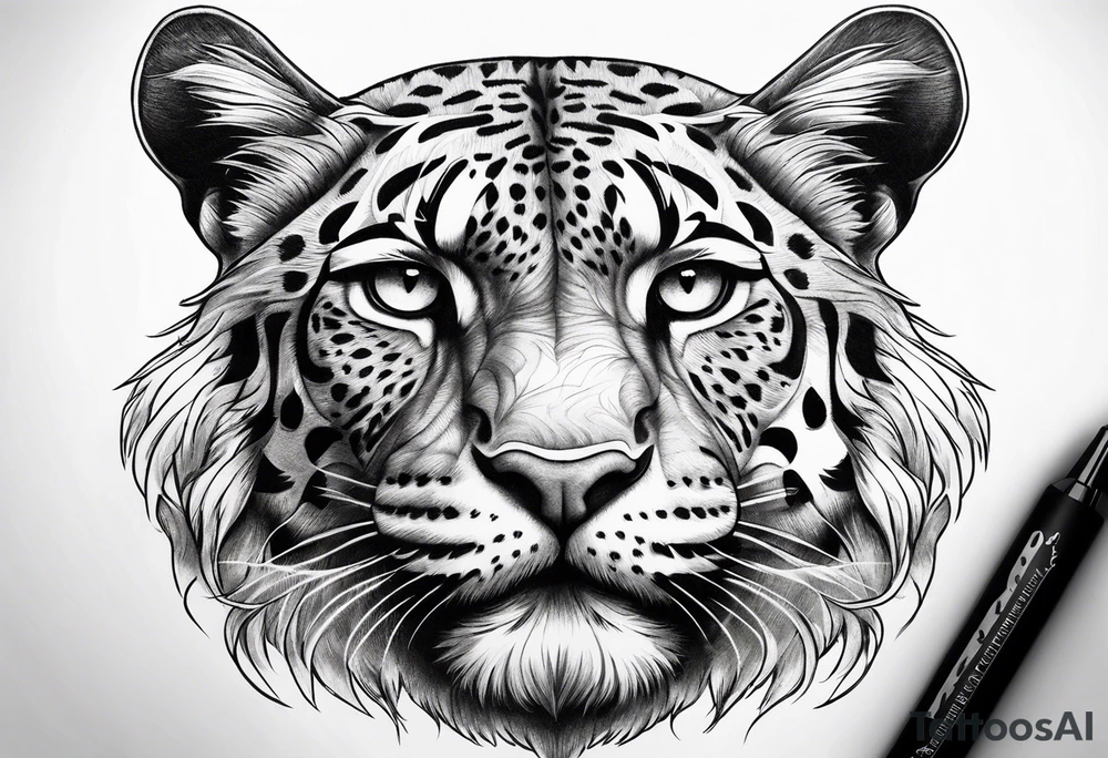 big cat tattoo idea