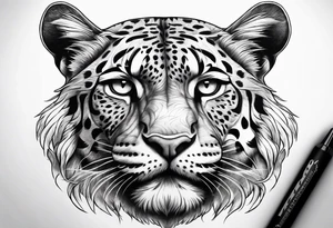 big cat tattoo idea