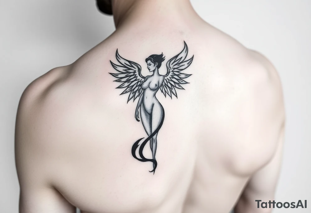 lilith symbol of female power
minimalist
abstract no faces drawn. no wings. symbols of feminine signs
on thigh tattoo idea