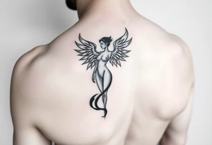 lilith symbol of female power
minimalist
abstract no faces drawn. no wings. symbols of feminine signs
on thigh tattoo idea