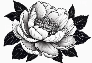 Peony flowers tattoo idea