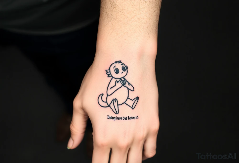Being here but hating it tattoo idea