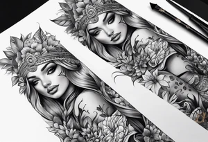 Sleeve full leg tattoo idea