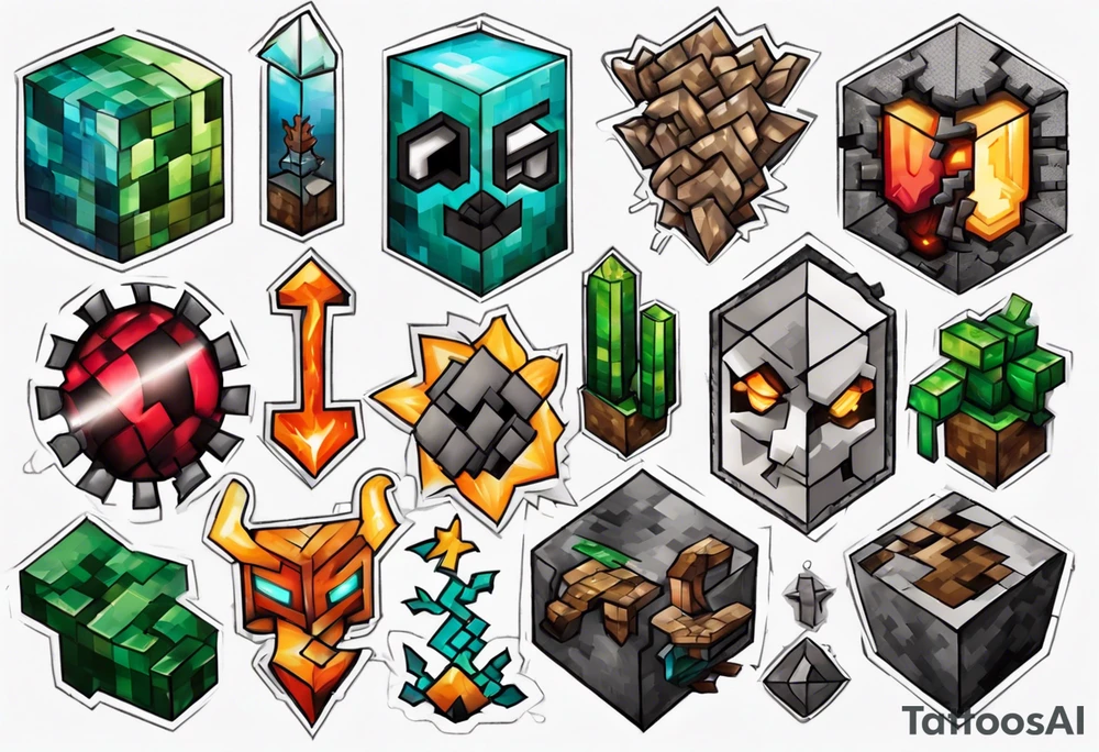 Minecraft tattoo idea