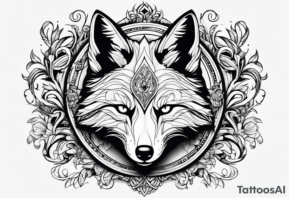 Démon renard tattoo idea