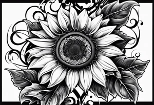 Sunflower chain tattoo idea