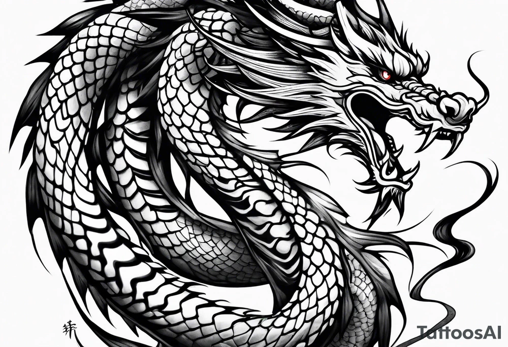 japanese dragon tattoo idea