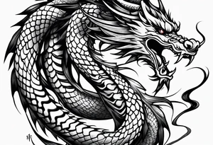 japanese dragon tattoo idea