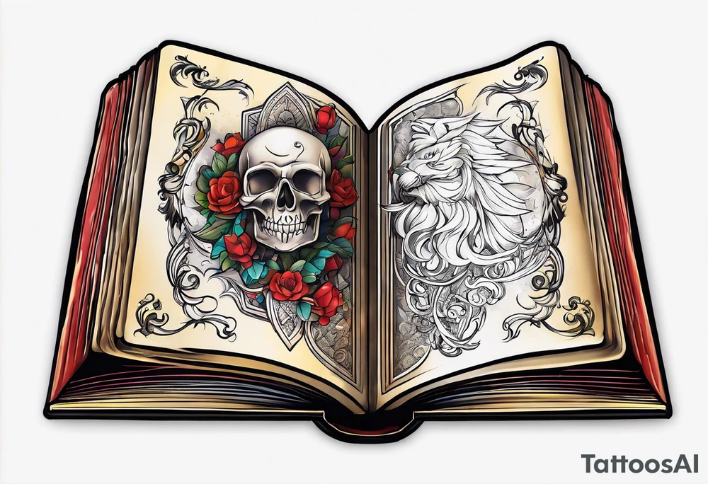 open book tattoo idea